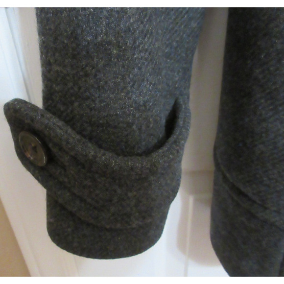 Banana Republic Women's Gray Pea Coat Wool Blend Toggle Button XS Pockets - Picture 5 of 12
